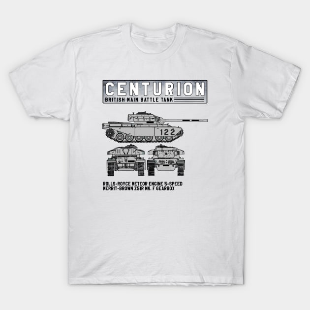 CENTURION MAIN BATTLE TANK T-Shirt by theanomalius_merch